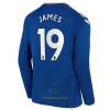 Maglia da Calcio a Maniche Lunghe Everton James Rodriguez 19 Casa 2021-22 per Uomo